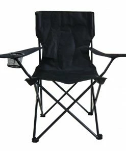 Garden Treasures Beach & Camping Chairs Black Folding Camping Chair