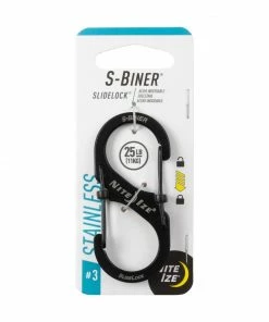 Nite Ize Carabiners 1.9-in Black Locking Oval Wire Carabiner