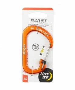 Nite Ize Carabiners 2.1-in Orange Locking D-shaped Wire Carabiner