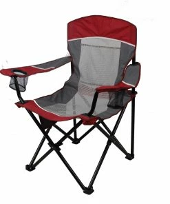 Garden Treasures Beach & Camping Chairs Red/Grey Folding Camping Chair