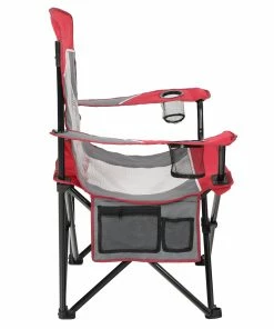 Garden Treasures Beach & Camping Chairs Red/Grey Folding Camping Chair -Outdoor Recreation Outlet Shop 10994696