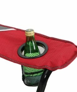 Garden Treasures Beach & Camping Chairs Red/Grey Folding Camping Chair -Outdoor Recreation Outlet Shop 10994698