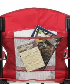 Garden Treasures Beach & Camping Chairs Red/Grey Folding Camping Chair -Outdoor Recreation Outlet Shop 10994700