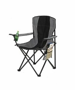 Garden Treasures Beach & Camping Chairs Black/Grey Folding Camping Chair -Outdoor Recreation Outlet Shop 10994723