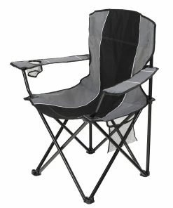 Garden Treasures Beach & Camping Chairs Black/Grey Folding Camping Chair -Outdoor Recreation Outlet Shop 10994724