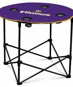 Logo Brands Beach & Camping Chairs Minnesota Vikings Purple Folding Tailgate Table Chair