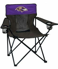 Logo Brands Beach & Camping Chairs Baltimore Ravens Team Color Folding Tailgate Chair