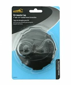 Road & Home RV Accessories RV Waste Cap with Flushing Port Fits 3 In. Waste Connection with Standard Bayonet Style Connecting Ears and 3/4 In. Garden Hose Flush Attachment with Black ABS Construction -Outdoor Recreation Outlet Shop 15589928