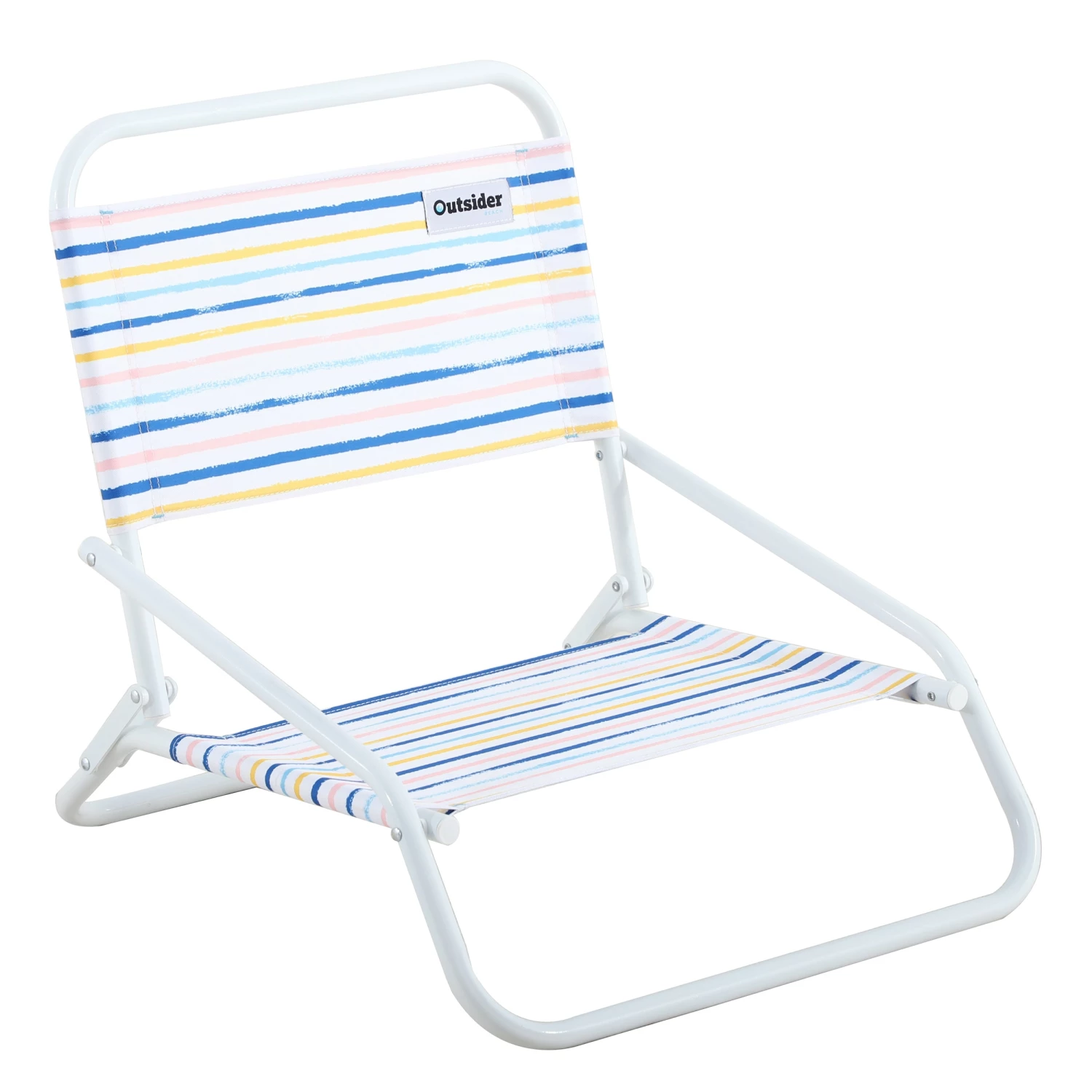 Outsider Beach & Camping Chairs Blue Stripe Folding Beach Chair 1 Outsider Beach & Camping Chairs Blue Stripe Folding Beach Chair