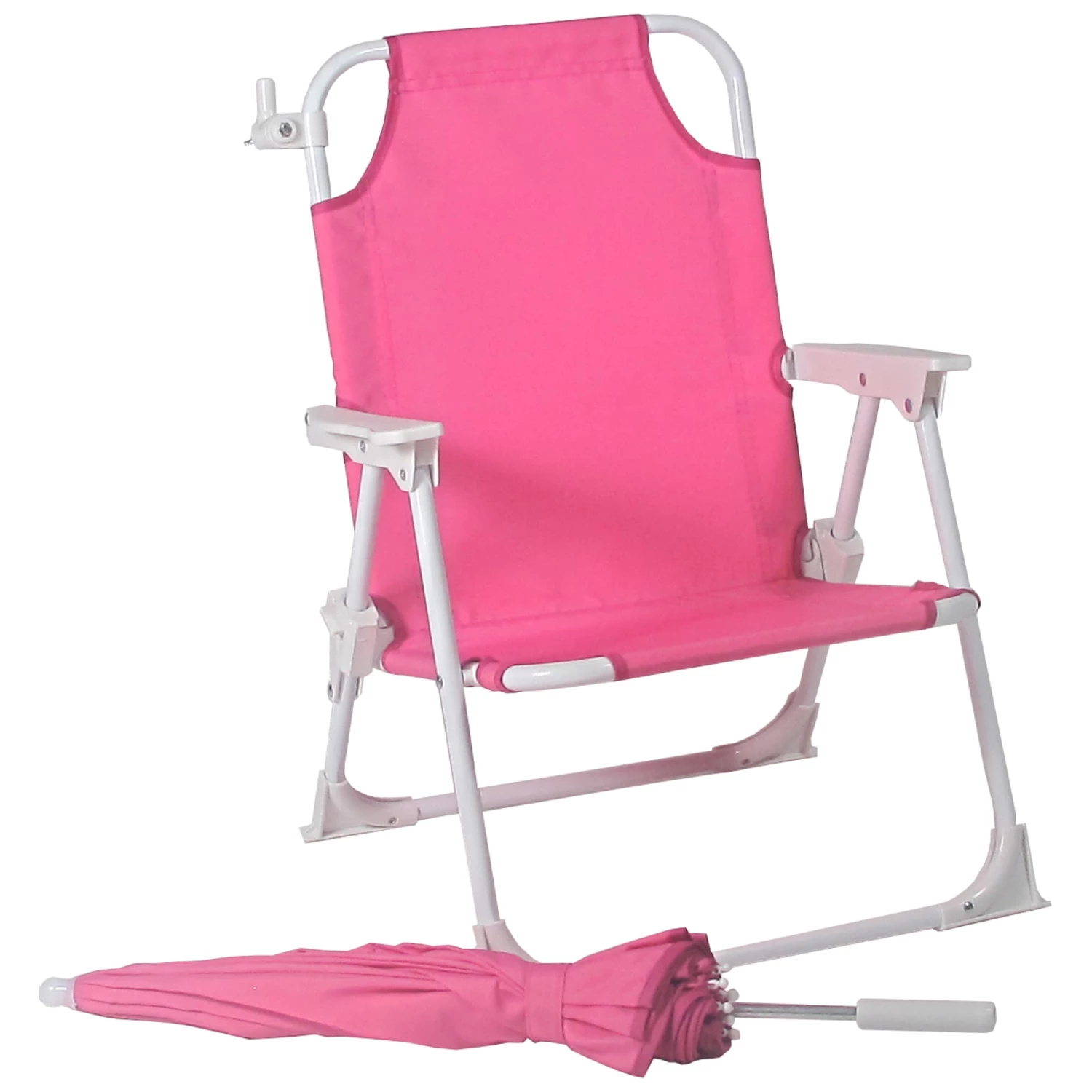 Redmon Beach & Camping Chairs Hot Pink Folding Beach Chair 4 Redmon Beach & Camping Chairs Hot Pink Folding Beach Chair - Image 4
