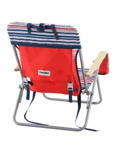 Outsider Beach & Camping Chairs Red/Blue Stripes Folding Beach Chair -Outdoor Recreation Outlet Shop 40667847