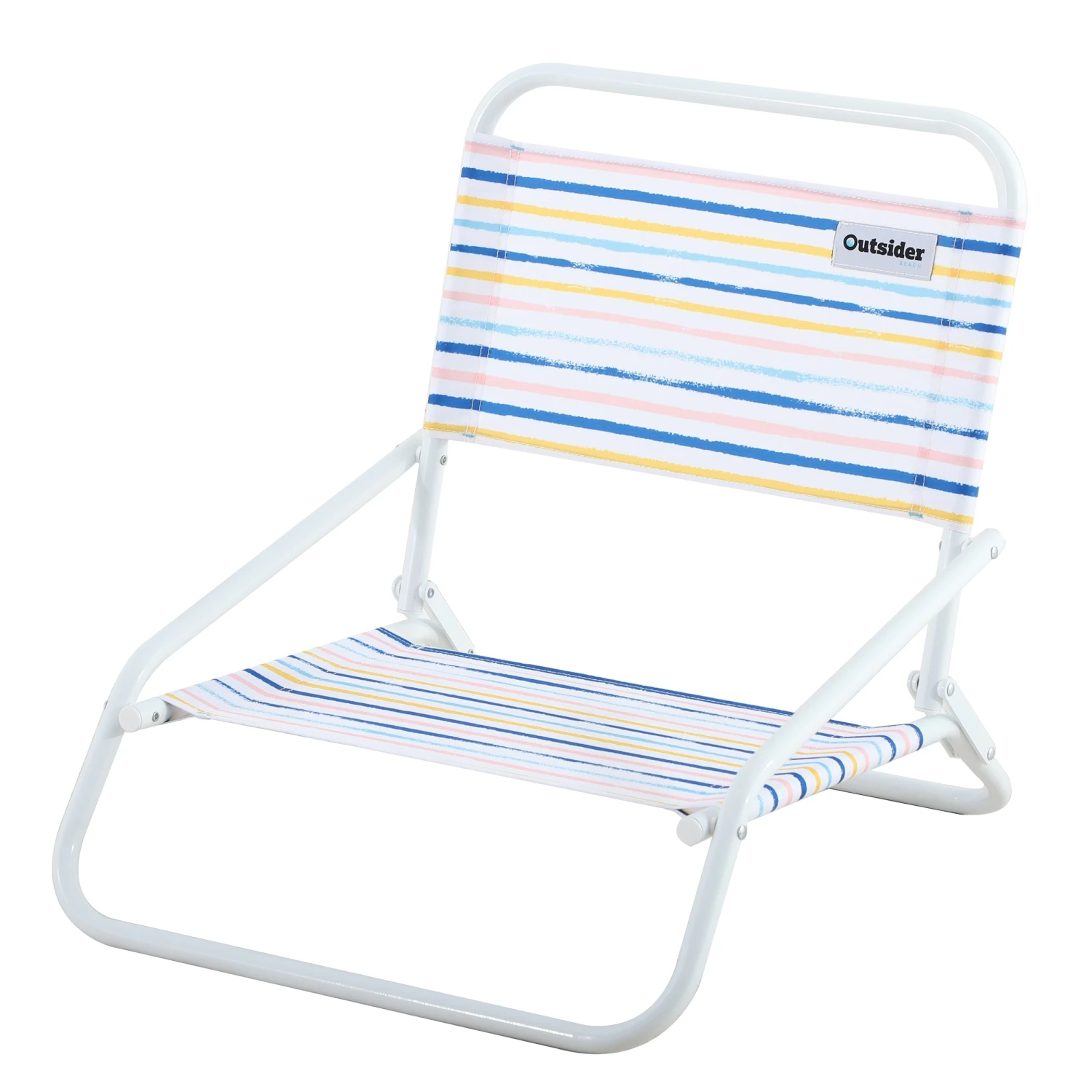 Outsider Beach & Camping Chairs Blue Stripe Folding Beach Chair 4 Outsider Beach & Camping Chairs Blue Stripe Folding Beach Chair - Image 4