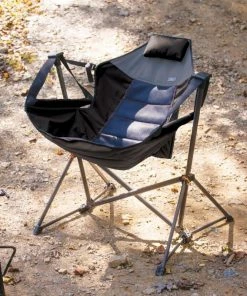 RIO Brands Beach & Camping Chairs Charcoal Black Folding Beach Lounger Chair -Outdoor Recreation Outlet Shop 41463601