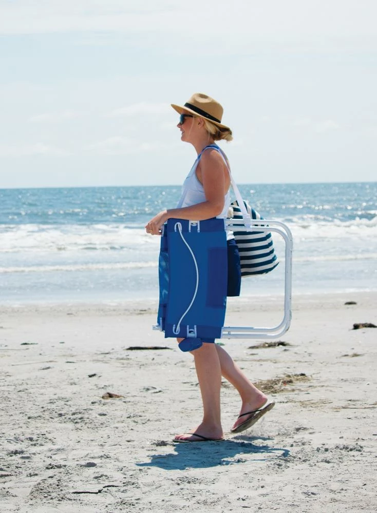 RIO Brands Beach & Camping Chairs Blue Folding Beach Chair 3 RIO Brands Beach & Camping Chairs Blue Folding Beach Chair - Image 3