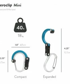Heroclip Carabiners Heroclip Mini Blue Steel -Outdoor Recreation Outlet Shop 42209399