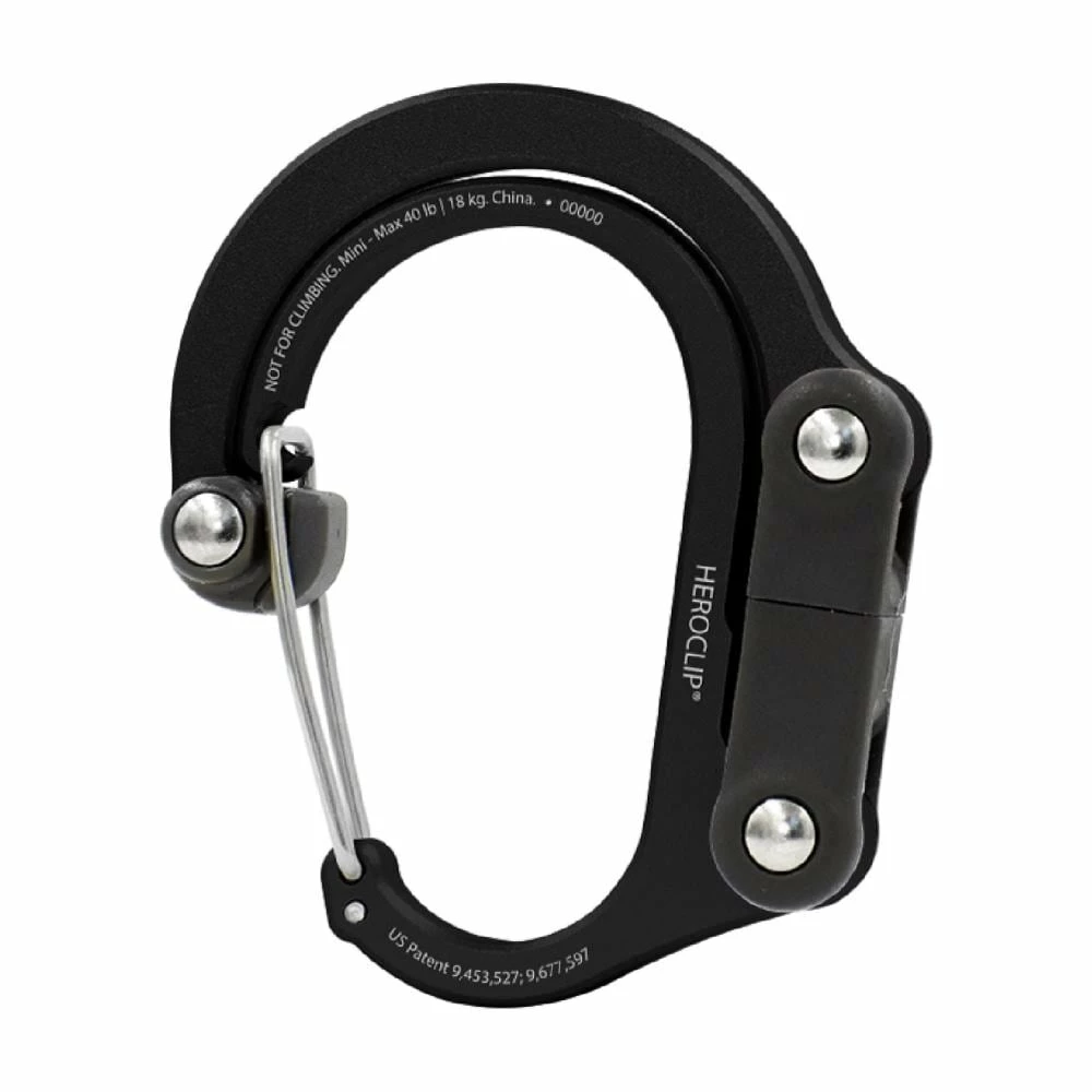 Heroclip Carabiners Heroclip Mini Stealth Black 2 Heroclip Carabiners Heroclip Mini Stealth Black - Image 2