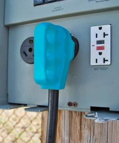 Road & Home RV Accessories 18 In. RV Electrical Adapter Fits 50 Amp Male to 30 Amp Female with Pull Out Handles Type 10/3 STW 30 Amp 125 V to 4 Degrees Fahrenheit Cold Weather Jacket Black with Yellow Handles -Outdoor Recreation Outlet Shop 46314558