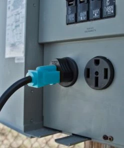 Road & Home RV Accessories 12 In. RV Electrical Adapter Fits 30 Amp Male to 15 Amp Female with Pull Out Handles Type 12/3 SJTW 30 Amp 125 V to 4 Degrees Fahrenheit Cold Weather Jacket Black with Yellow Handles -Outdoor Recreation Outlet Shop 46314763