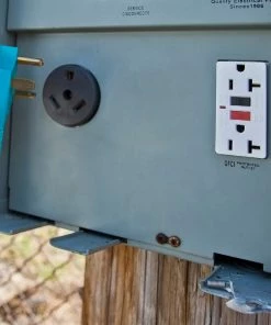 Road & Home RV Accessories 18 In. RV Electrical Adapter Fits 30 Amp Male to 50 Amp Female with Pull Out Handles Type 10/3 STW 30 Amp 125 V to 4 Degrees Fahrenheit Cold Weather Jacket Black with Yellow Handles -Outdoor Recreation Outlet Shop 46314765