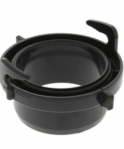 Road & Home RV Accessories RV Straight Hose Adapter Connects 3 In. Hose to RV Dump Valve with Black ABS Construction